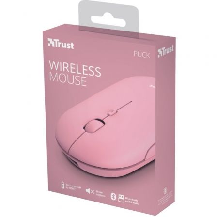 Trust Puck Ratón Inalámbrico Ambidextro Rosa Trust Puck Ratón Inalámbrico Ambidextro Rosa